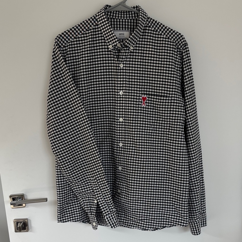 Ami Paris Gingham Black & White button down